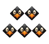 4 ambientadores para coche, tarjetas perfumadas colgantes para coches, cabeza de pingüino con ojos grandes, ambientadores de coche, decoración interior, tarjetas perfumadas para espejo retrovisor