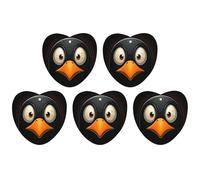 4 ambientadores para coche, tarjetas perfumadas colgantes para coches, cabeza de pingüino con ojos grandes, ambientadores de coche, decoración interior, tarjetas perfumadas para espejo retrovisor