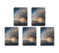 4 ambientadores para coche, tarjetas perfumadas colgantes para coches, nubes blancas y arco iris, ambientadores de coche, decoración interior, tarjetas perfumadas para espejo retrovisor, accesorios