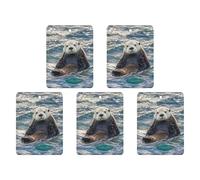 4 ambientadores para coche, tarjetas perfumadas colgantes para coches, nutria de mar, ambientadores de coche, decoración interior, tarjetas perfumadas para espejo retrovisor, accesorios para