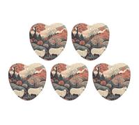 4 ambientadores para coche, tarjetas perfumadas colgantes para coches, ovejas y bosques, ambientadores de coche, decoración interior, tarjetas perfumadas para espejo retrovisor, accesorios para