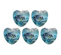 4 ambientadores para coche, tarjetas perfumadas colgantes para coches, peces de mar, ambientadores de coche, decoración interior, tarjetas perfumadas para espejo retrovisor, accesorios para automóvil