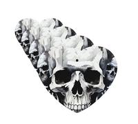 4 ambientadores para coche, tarjetas perfumadas con fragancia para SUV, gráficos de calavera blanca y gris, tabletas de aromaterapia, colgante de espejo interior para dormitorio, armario, zapatero