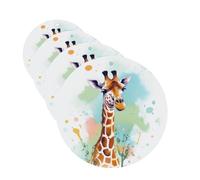 4 ambientadores para coche, tarjetas perfumadas con fragancia para SUV, jirafa, ilustración artística de coche, tabletas de aromaterapia, espejo interior, colgante para dormitorio, armario, zapatero