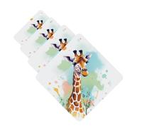 4 ambientadores para coche, tarjetas perfumadas con fragancia para SUV, jirafa, ilustración artística de coche, tabletas de aromaterapia, espejo interior, colgante para dormitorio, armario, zapatero