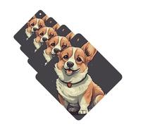 4 ambientadores para coche, tarjetas perfumadas con fragancia para SUV, lindo corgi perro, tabletas de aromaterapia, colgante de espejo interior para dormitorio, armario, zapatero