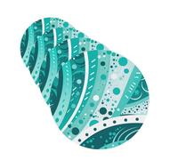 4 ambientadores para coche, tarjetas perfumadas para SUV, círculo turquesa y blanco, tabletas de aromaterapia, colgante de espejo interior para dormitorio, armario, zapatero