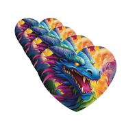 4 ambientadores para coche, tarjetas perfumadas para SUV, coloridas de dragones, tabletas de aromaterapia, espejo interior, colgante para dormitorio, armario, zapatero