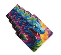 4 ambientadores para coche, tarjetas perfumadas para SUV, coloridas de dragones, tabletas de aromaterapia, espejo interior, colgante para dormitorio, armario, zapatero
