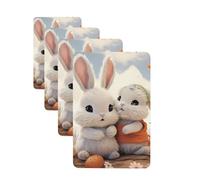 4 ambientadores para coche, tarjetas perfumadas para SUV, conejo, abrazo, tabletas de aromaterapia, espejo interior, colgante para dormitorio, armario, zapatero