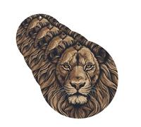 4 ambientadores para coche, tarjetas perfumadas para SUV, dibujos animados, león, coche, aromaterapia, tabletas, espejo interior, colgante para dormitorio, armario, zapatero