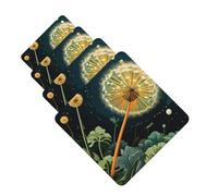 4 ambientadores para coche, tarjetas perfumadas para SUV, diente de león por la noche, tabletas de aromaterapia, espejo interior, colgante para dormitorio, armario, zapatero