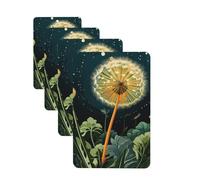 4 ambientadores para coche, tarjetas perfumadas para SUV, diente de león por la noche, tabletas de aromaterapia, espejo interior, colgante para dormitorio, armario, zapatero