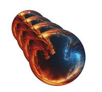 4 ambientadores para coche, tarjetas perfumadas para SUV, dragones de fuego y hielo, tabletas de aromaterapia, espejo interior, colgante para dormitorio, armario, zapatero
