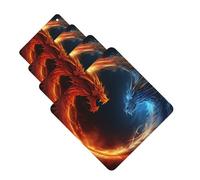 4 ambientadores para coche, tarjetas perfumadas para SUV, dragones de fuego y hielo, tabletas de aromaterapia, espejo interior, colgante para dormitorio, armario, zapatero