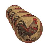 4 ambientadores para coche, tarjetas perfumadas para SUV, ilustración de gallo antiguo, tabletas de aromaterapia, espejo interior, colgante para dormitorio, armario, zapatero