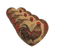 4 ambientadores para coche, tarjetas perfumadas para SUV, ilustración de gallo antiguo, tabletas de aromaterapia, espejo interior, colgante para dormitorio, armario, zapatero