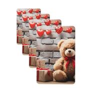 4 ambientadores para coche, tarjetas perfumadas para SUV, lindo oso, regalo de San Valentín, tabletas de aromaterapia, espejo interior, colgante para dormitorio, armario, zapatero