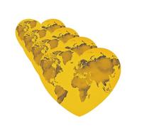 4 ambientadores para coche, tarjetas perfumadas para SUV, mapa del mundo amarillo, tabletas de aromaterapia, colgante de espejo interior para dormitorio, armario, zapatero