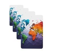 4 ambientadores para coche, tarjetas perfumadas para SUV, mapa del mundo de color, tabletas de aromaterapia, espejo interior, colgante para dormitorio, armario, zapatero