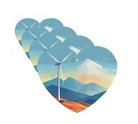 4 ambientadores para coche, tarjetas perfumadas para SUV, molino de viento, ilustración plana, tabletas de aromaterapia, espejo interior, colgante para dormitorio, armario, zapatero