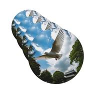 4 ambientadores para coche, tarjetas perfumadas para SUV, palomas blancas, vuelan sobre el parque, tabletas de aromaterapia, espejo interior, colgante para dormitorio, armario, zapatero