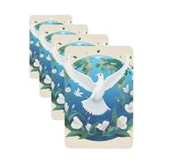 4 ambientadores para coche, tarjetas perfumadas para SUV, paz en la tierra, tabletas de aromaterapia, espejo interior, colgante para dormitorio, armario, zapatero, 4 unidades