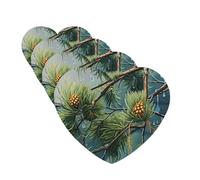 4 ambientadores para coche, tarjetas perfumadas para SUV, pino, gotas de lluvia, tabletas de aromaterapia, espejo interior, colgante para dormitorio, armario, zapatero, 4 unidades