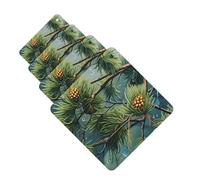 4 ambientadores para coche, tarjetas perfumadas para SUV, pino, gotas de lluvia, tabletas de aromaterapia, espejo interior, colgante para dormitorio, armario, zapatero, 4 unidades