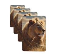 4 ambientadores para coche, tarjetas perfumadas para SUV, pradera, león, coche, aromaterapia, tabletas, espejo interior, colgante para dormitorio, armario, zapatero