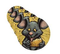 4 ambientadores para coche, tarjetas perfumadas para SUV, rata, come un pedazo de queso, tabletas de aromaterapia, espejo interior, colgante para dormitorio, armario, zapatero