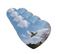 4 ambientadores para coche, tarjetas perfumadas para SUV, una paloma blanca que vuela por el coche, tabletas de aromaterapia, espejo interior, colgante para dormitorio, armario, zapatero