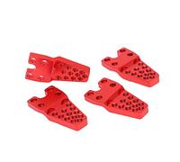 4 amortiguadores de coche a control remoto, amortiguador de aluminio resistente y duradero para coche de escalada de simulación de 1/10 1/8 (rojo)