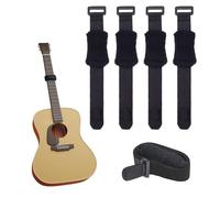 4 amortiguadores de cuerdas de guitarra, amortiguador de silencio de cuerdas de bajo, silenciador de algodón para trastes de guitarra y cubierta de cuerda de guitarra (negro)