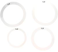 4 amortiguadores de tambor, silenciadores de tambor, anillos de amortiguación, color blanco, kit de tambor de almohadilla de práctica (14 pulgadas)