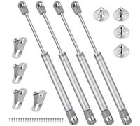 4 amortiguadores hidráulicos muebles cocina 150N 15KG - pistones para puertas de armario y canapé - amortiguadores de acero resistentes para muebles y uso industrial
