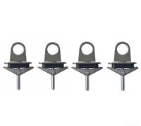 4 Anclajes de para bolsillo Zinc Alloy con D-Ring para Camioneta | Incluye 4 anclajes, pernos, juntas de goma y D-rings, montaje seguro múltiple