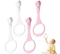 4 anillos de dominadas para bebé, 2 colores, anillos de dominadas para parque infantil, accesorios de cuna para asistente de caminata de plástico colgante para herramienta de práctica para bebés y ni