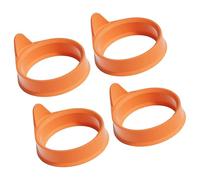 4 anillos de huevos de cocina con base antideslizante, herramienta de cocción de desayuno para freír y hornear sin complicaciones, seguros y a prueba de olores, moldes de silicona multiusos