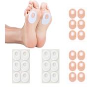 4 anillos protectores de presión, parches invisibles para protección de los pies, ovalados, suaves y autoadhesivos, almohadillas de protección contra la fricción para el cuidado sensible de los pies