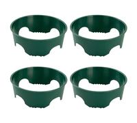 4 anillos protectores de raíces de plantas, resistentes a la intemperie, formas de ayuda de jardinería, límites definidos de área de cultivo para múltiples estaciones, círculos para el cuidado de