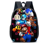 (4) Anime Super Mario Luigi Peach Bowser Koopa Yoshi Cosplay Disfraz Mochila Computadora Bolsa Escolar