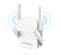 4-Antena WiFi Amplificador Extensor de señal, Wi-Fi Extensor 1200Mbps Banda Dual 2.4G&5G, WiFi Amplificador with 3 patrón & 2 Puerto Ethernet, Wi-Fi Repetidor with 12880 Sq.ft Cobertura 105 Equipo