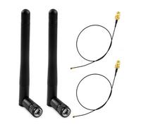 4 antenas WiFi,antena WiFi bi-Bande 2,4 GHz 5 GHz 3 dBi RP-SMA macho, cable de 30 cm de Presa Micro Coassiale 0,25 mm para tarjeta ESP32, tarjetas de red NGFF,router, cámara IP,seguridad, adaptador