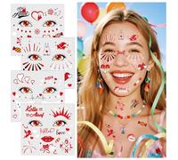 4 arcos tatuajes faciales accesorios de carnaval