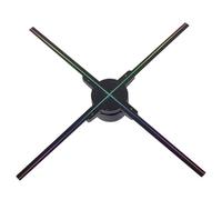 4 Aspas 65cm Holograma 3D Interior HD Publicidad LED Ventilador De Exhibición De Aire Olográfico