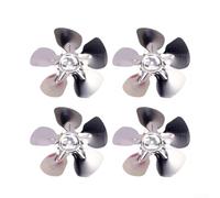 4 aspas de ventilador de aluminio para sopladores de refrigerador diseñadas para mejorar el rendimiento de circulación de aire de 28 grados (200 mm)