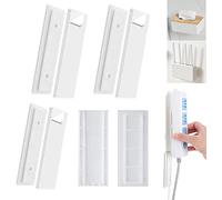 4 Auto Adhesivo Fijador Power Strip,Soporte para Regleta De Enchufes Montado En la Pared Sin Orificios,Se Puede Utilizar En Cajas De PañUelos,Enrutadores InaláMbricos,Enchufe De Pared Fijo