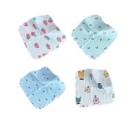 4 baberos de alimentación para bebés, toalla de limpieza, fuerte y absorbente, baberos de saliva para bebés, suministros para la cara del bebé, 20/25/30/34 cm, algodón para bebé