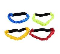 4 bandas de correr de 3 patas, cuerdas elásticas coloridas seguras y cómodas, cuerda retráctil de tamaño ajustable, bandas para correr con diseño de cinta mágica súper larga
